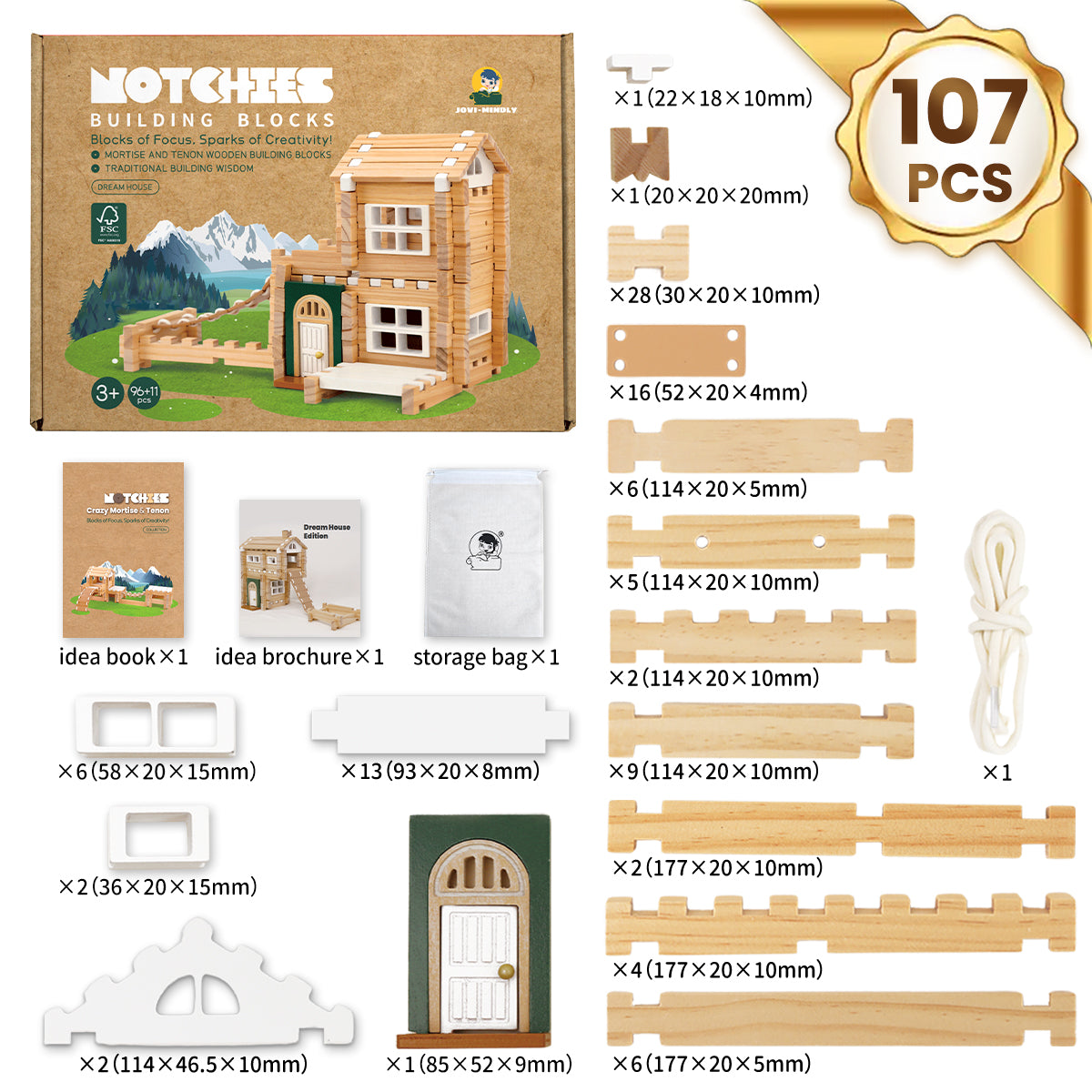 Wonder House blocks (107PCS)